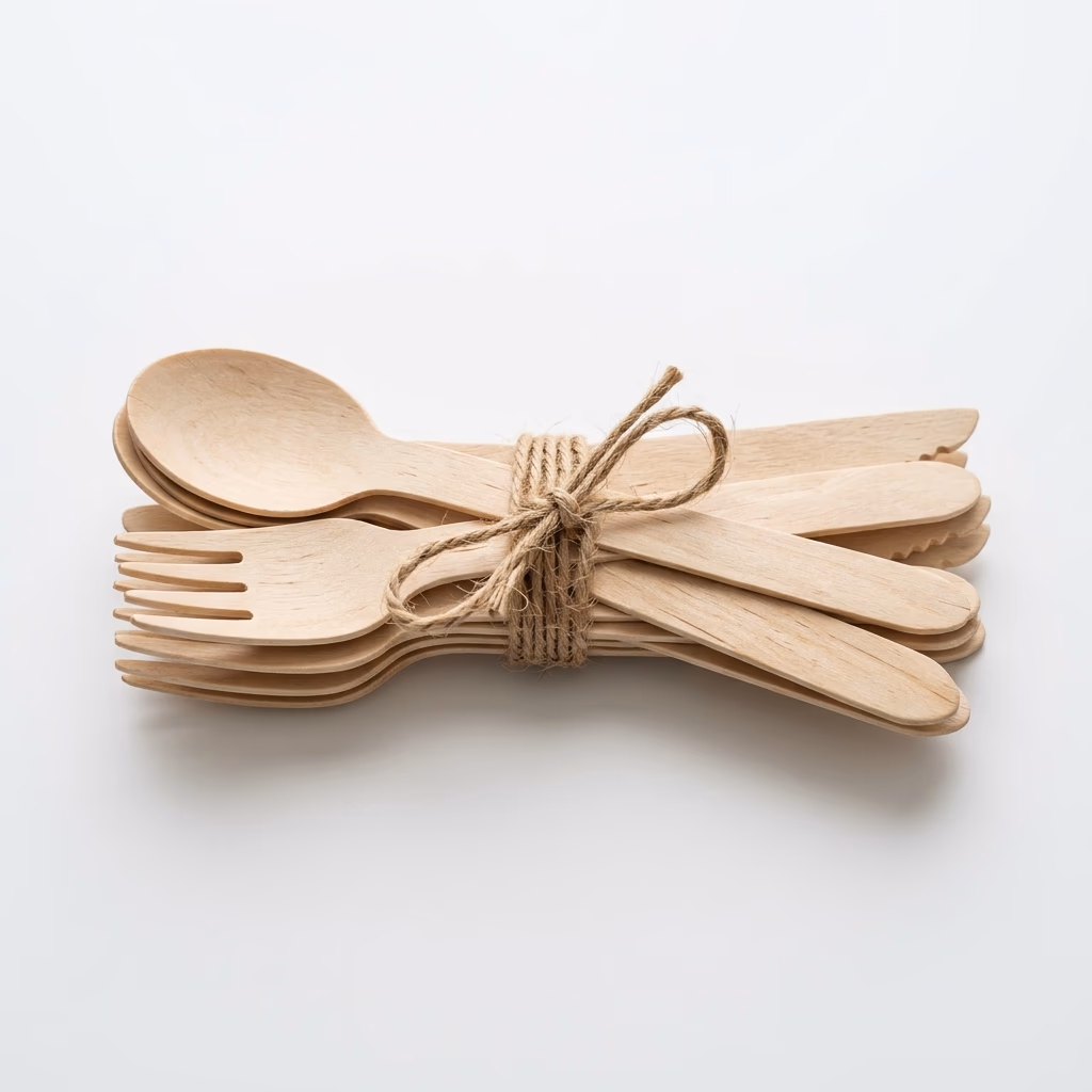 Compostable birchwood cutlery spoons and forks supplier